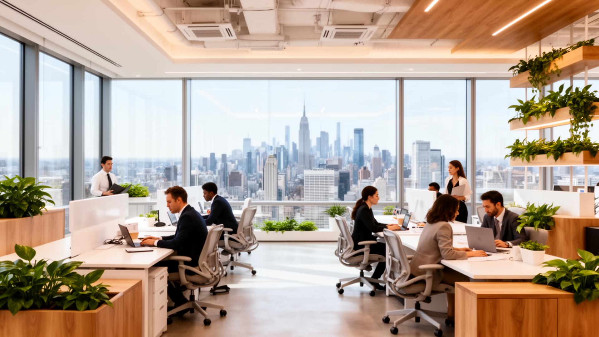 Modern office workspace